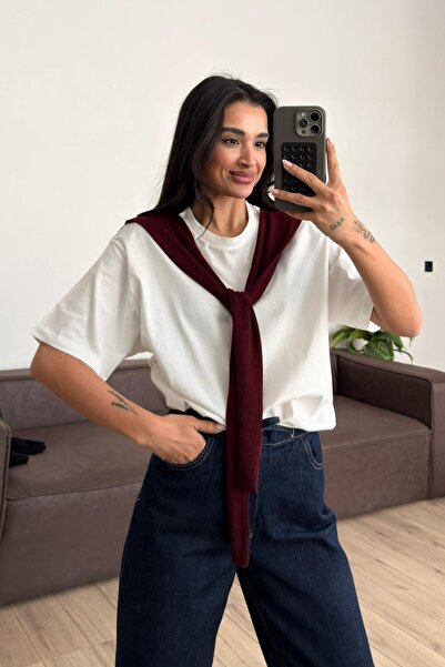 Look Kadıköy İki Renkli Bağlamalı Tişört