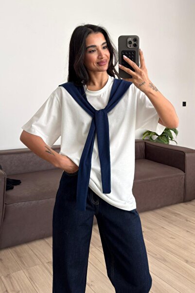 Look Kadıköy İki Renkli Bağlamalı Tişört