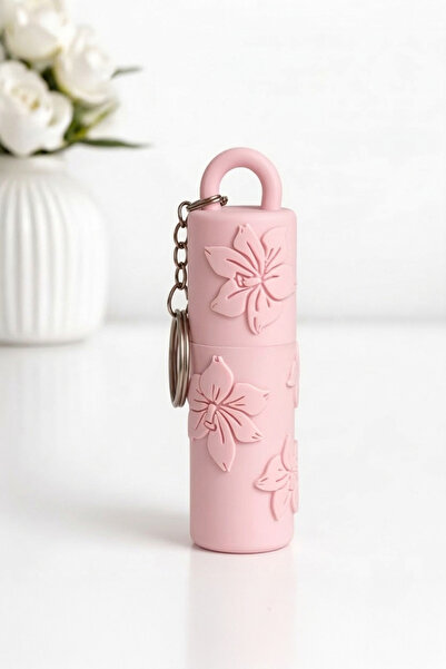 DHARMONYCO Lip Balm Ruj Koruyucu Anahtarlık Çanta Askısı - Pembe
