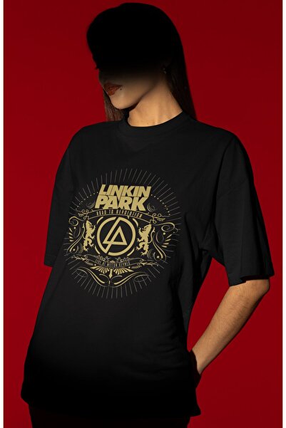 SEVBANO Tricou oversize unisex cu imprimeu Design Linkin Park Rock Metal Musi...