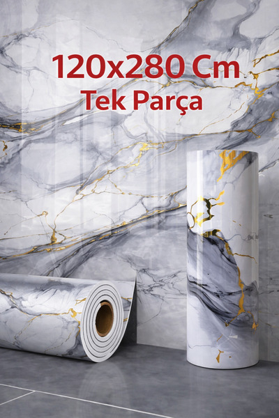 UKAB DEKOR 120x280 Cm 1 Adet Lüks Dekoratif Kendinden Yapışkanlı Esnek Köpük-...