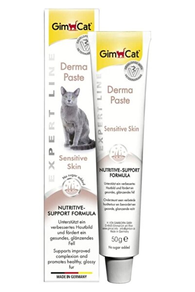 Gimcat Derma Paste Kedi Tüy kedi Deri Bakım Macun Deri Parlak Tüyler Dökülme ...