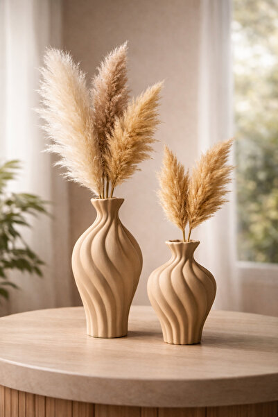 rufhomedesign 2 lİ 20 CM &14 CMİskandinav Tarzı Bohem Vazo Pinterest Pampas V...