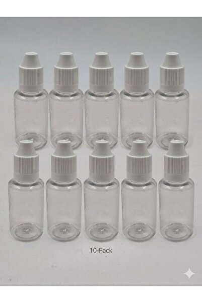 Mu Art Ahşap 10 ADET damlalık Plastik 25 Ml Boş sıvı-likit-parfüm-kolonya-ase...