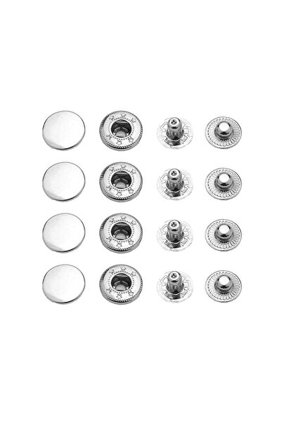 Bayar Kumaş Metal Snap Fasteners Mont Bag Accessory 15 mm Alfa 25 Set
