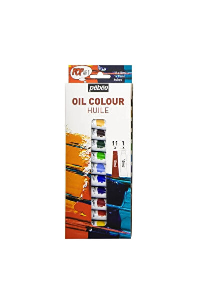 Pebeo Pop Art Yağlı Boya Seti 11x10ml + 15ml Beyaz 669600