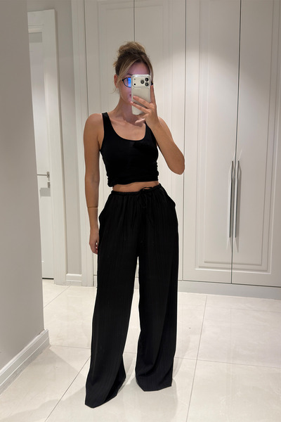 MANMARK Noul sezon Pantaloni casual supradimensionat din țesătură Gofre pentr...