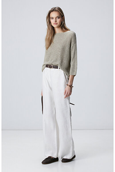 Network Kırık Beyaz Keten Pantolon
