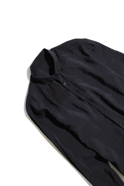 no7man Vego Black Oversized Shirt