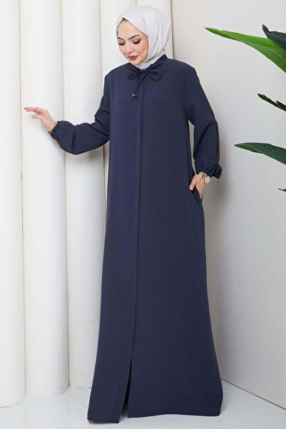 MODA Plus Size Collared Piped Detail Ferace – Stylish Long Hijab Ferace