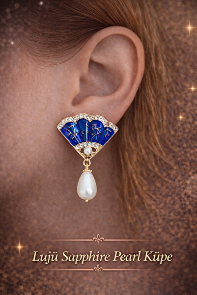 Lujü Sapphire Pearl Küpe