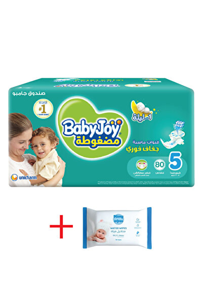 BabyJoy Diapers Size 5 Jumbo Box 80 + Mamy Pure Water Wipes