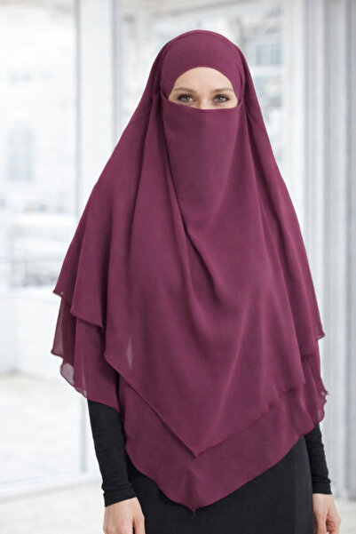 mim eşarp Chiffon Soufflé Ready-To-Wear Shawl - Plum
