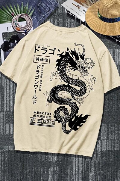 Köstebek Dragon Japonez Harajuku Unisex tricou