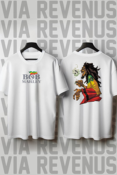 Vordevia Bob Marley Printed Crew Neck Loose Fit 100% Cotton Unisex Tshirt