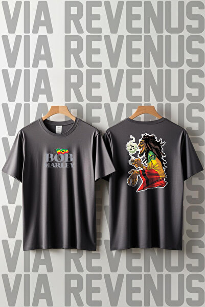 Vordevia Bob Marley Printed Crew Neck Loose Fit 100% Cotton Unisex Tshirt