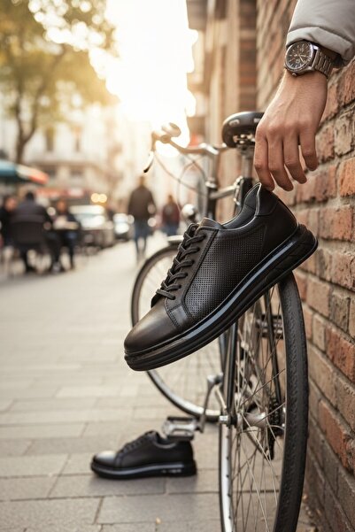 enoch حذاء بريستيج سيريز بلاك مايكرو بقنوات هوائية ذو نعل عالٍ