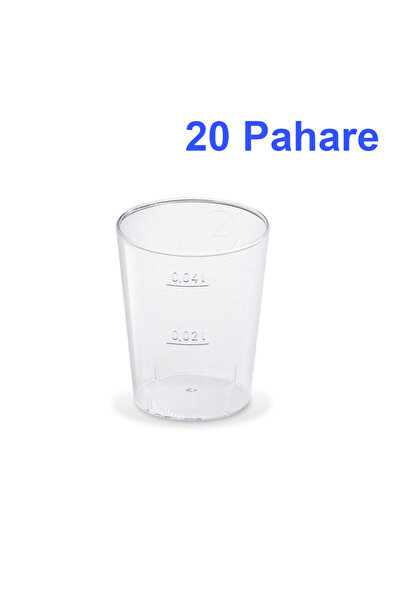 OEM Set 20 Transparent Plastic Cups 40 ml, Measuring Shot Cups for Kitchen & ...