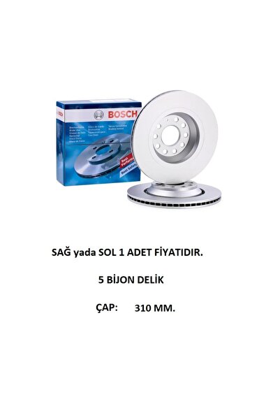 Bosch ARKA FREN DİSK GOLF PASSAT B6 B7 B8 TİGUAN OCTAVİA SUPERB 3-4 LEON 3-4 ...