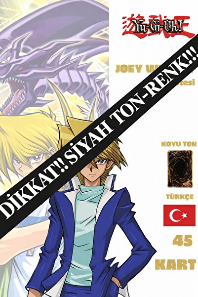Cakmak Oyun Dukkani Türkçe KOYU TON - SİYAH RENK Joey Wheeler Destesi 45 Yugi...
