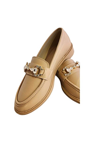 ESPEDA Rahat ve şık Laofer Ayakkabı Taşlı Günlük Ortopedik Iç Tabanlık