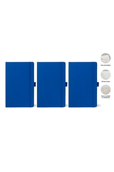 giftology 3 pcs Notebook JURSI - A5 PU with Pen Loop