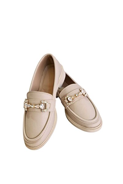 ESPEDA Rahat ve şık Laofer Ayakkabı Taşlı Günlük Ortopedik Iç Tabanlık