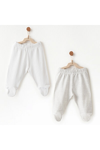 andywawa Ac26585 Hello Elephant 2-Pack Booties and Pants White