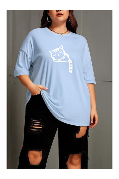 ZEMLİYA Unisex "Cat Without Sleep" B Printed T-Shirt -Modern Style