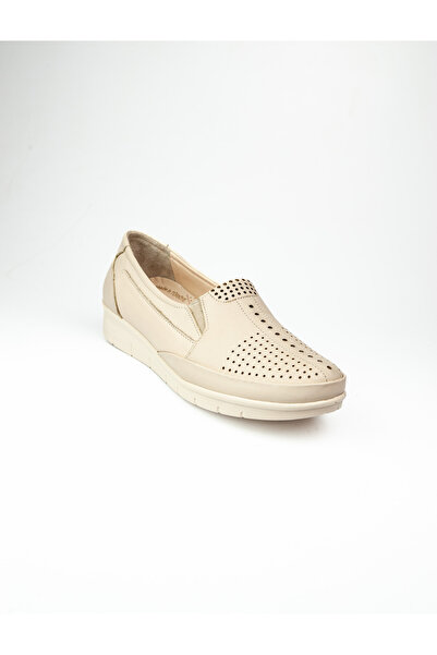 Castle Black 42741 Beige Leather Daily Women's Shoes