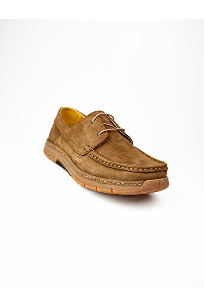 KOMCERO 3318 Taba Nubuck Leather Men's Casual Shoes