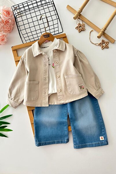 Minigimin Cicileri Miniğimin Cicileri Elegance Gül Με κέντημα Σακάκι και Τζιν...