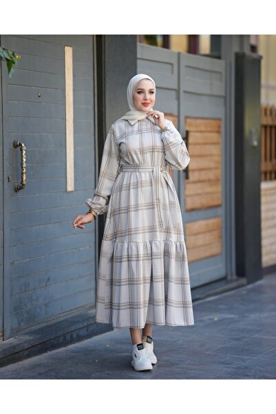 Verona-Gulf Winter Checkered Dress
