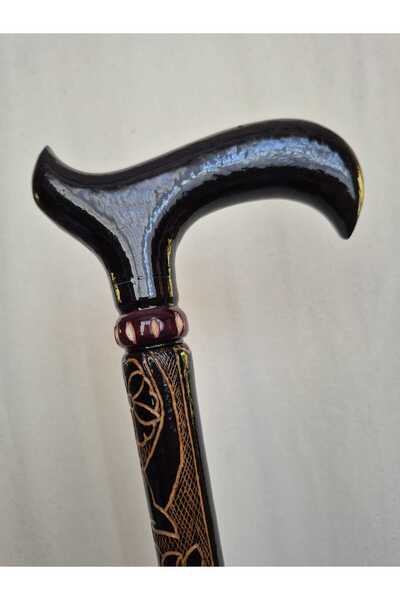 baston Özel El Yapımı İşlemeli Ve Kabartmalı Devrek Bastonu