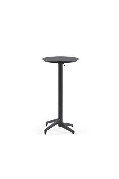 Tilia Moon Polipropilen Katlanır Bar Masası Ø60 cm Antrasit - Bahçe, Balkon, ...