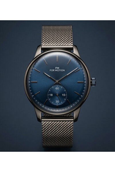 Ferrucci For Motion Erkek Kol Saati Lacivert Kadran Bombeli Cam 42 mm - 3 ATM