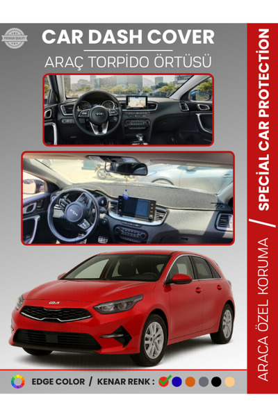 e-biz غطاء لوحة التحكم لسيارة كيا سييد سي دي (2018-2024) - حماية كاملة للوحة ...