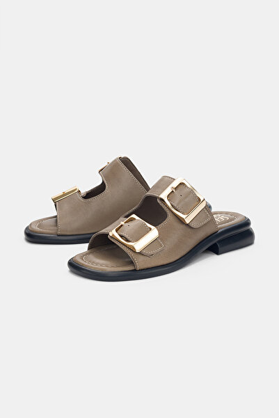 selin shoes Orlise Γνήσιο Δέρμα Ρυθμιζόμενες χρυσές Με λεπτομέρεια αγκράφας γ...