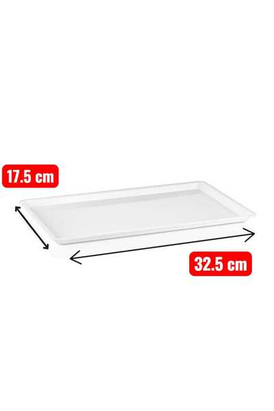 ZTF GLOBAL TRADE GASTROPLAST GFT-13 (32.5 x 17.5 cm) KÜÇÜK BOY BEYAZ POLİKARB...