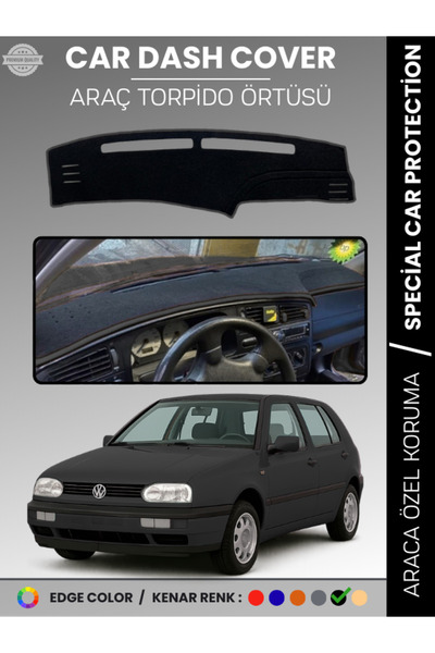 e-biz Volkswagen Golf 3 Mk3 (1991-1998) Dashboard Cover Panel Rug Pieces Dash...