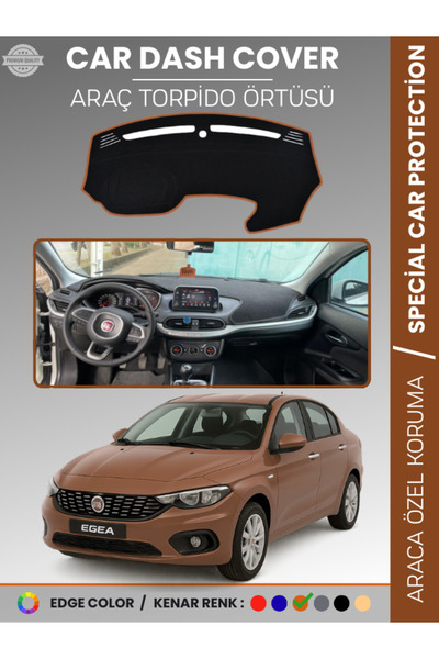 e-biz غطاء توربيدو أمامي لحماية الصدر لسيارة فيات إيجيا (2019-2020) مع شاشة، ...