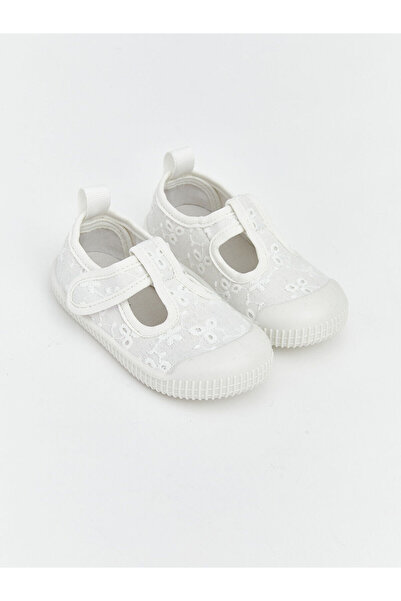 LC Waikiki Alita City Lcw Steps White Cherry Printed Velcro Baby Girl First S...