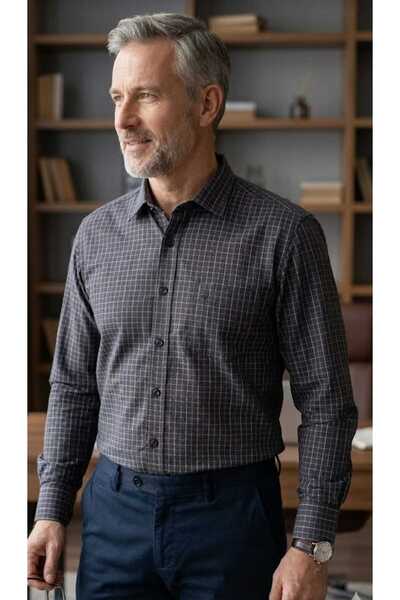 Grand Star ΝΕΑ ΣΕΖΟΝ ΜΑΚΡΥΜΑΝΙΚΟ ΑΝΔΡΙΚΟ ΠΟΥΚΑΜΙΣΟ C Με τσέπες CLASSIC