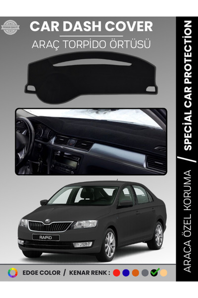 e-biz غطاء صندوق السيارة الأمامي لسيارة SKODA RAPID (2013-2017) H سجاد حماية ...