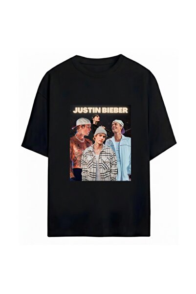 SVART WEAR Джъстин Бийбър Унисекс Овърсайз 100% Памучна Тениска