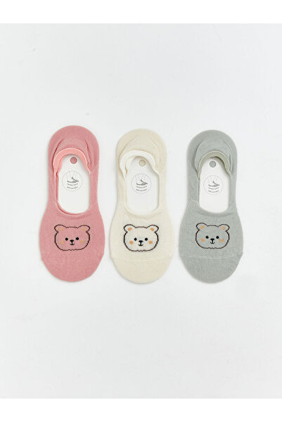 LC Waikiki Rmz Gi̇yi̇m Farkiyla Non-Slip Heel Embroidered Women's Ballerina S...