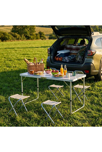 Epilons Foldable Table Set with 4 Chairs