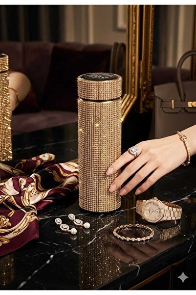 Vacuum Bottle DİAMOND TAŞLI PASLANMAZ ÇELİK TERMOS 500ml