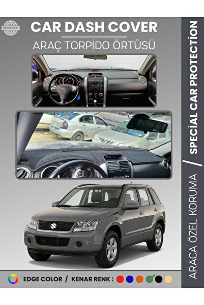 e-biz غطاء لوحة التحكم لسيارة سوزوكي جراند فيتارا (2006-2012) - حماية كاملة م...