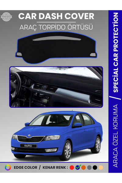 e-biz غطاء صندوق السيارة الأمامي لسيارة SKODA RAPID (2013-2017) H سجاد حماية ...